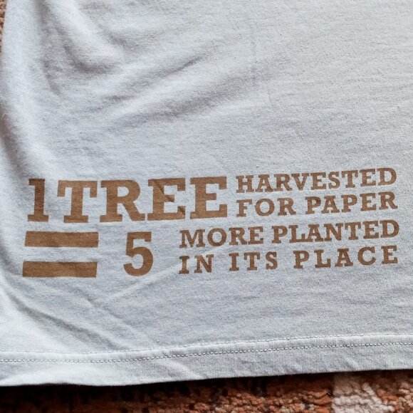 4 Million Trees are Planted Everyday by Industries Sage-green Awareness Tshirt - Picture 6 of 8